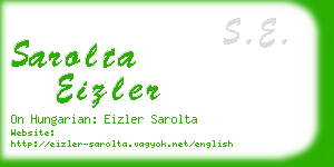 sarolta eizler business card